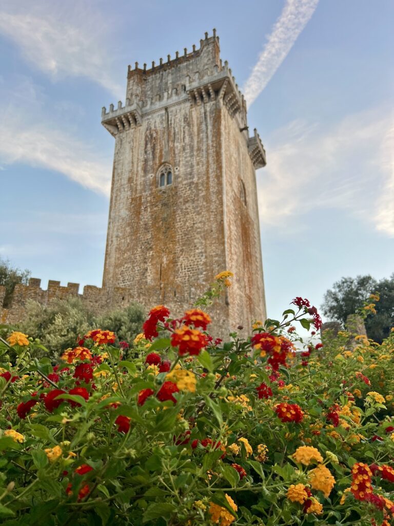 Beja Castle Tower and Flowers, places to visit in Alentejo