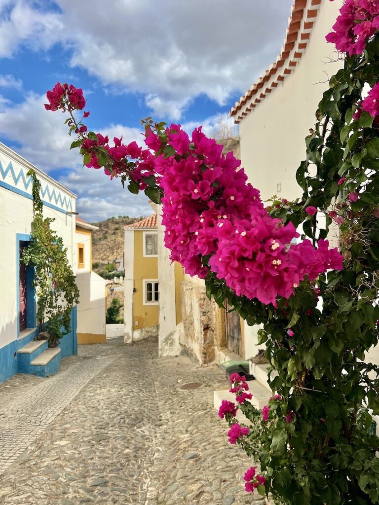 Mertola houses and bougainvilla