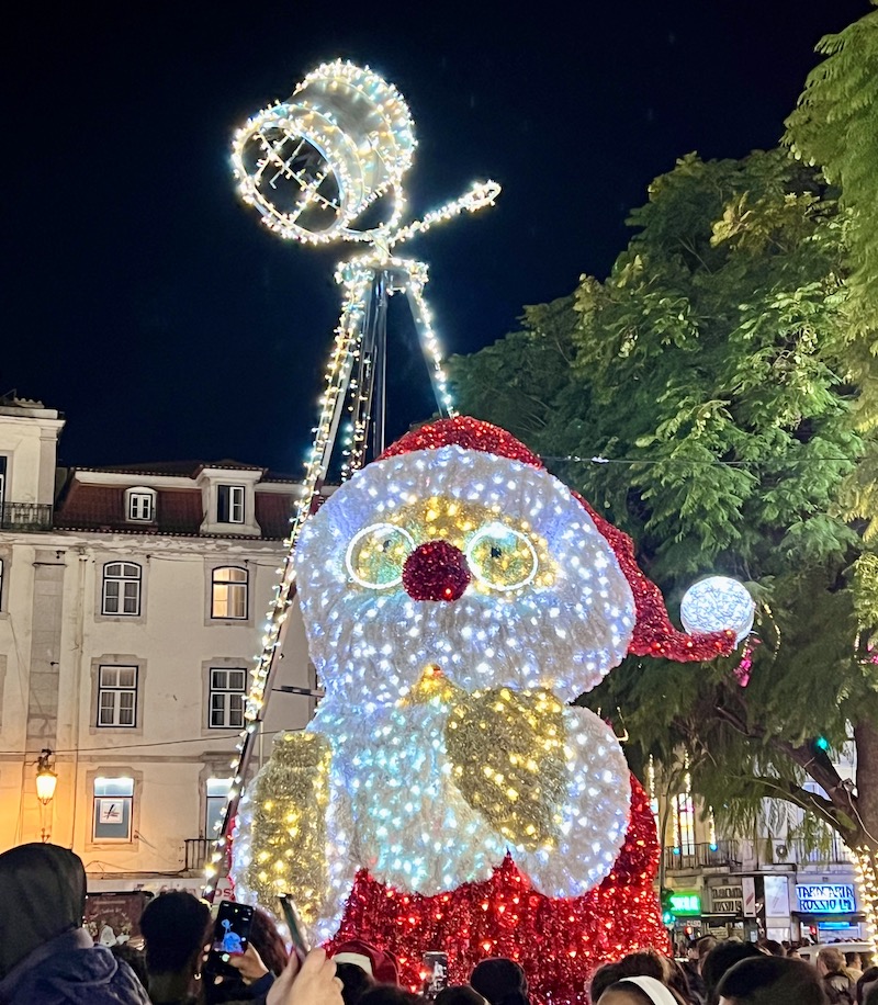 Rossio Christmas Market Santa Lights