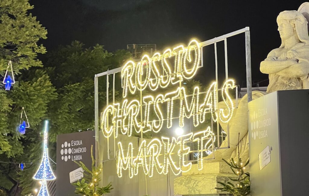 Rossio Christmas Market Sign