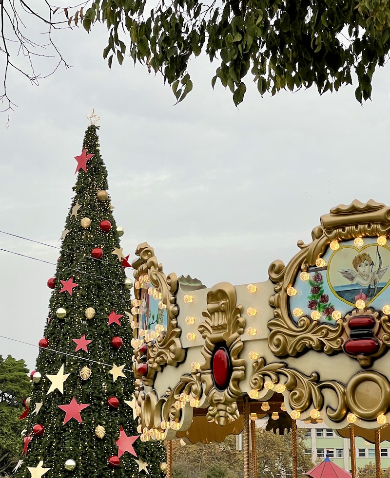 Wonderland Christmas in Lisbon tree and carousel